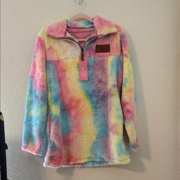 NWT Southern Fried Chicks Colorful Women's Teddy Jacket - Picture 2 of 7